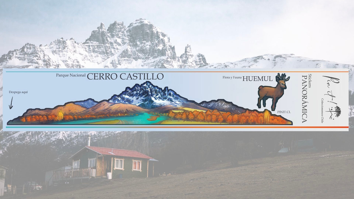 Sticker PANORÁMICA : Cerro Castillo  | CHILE |