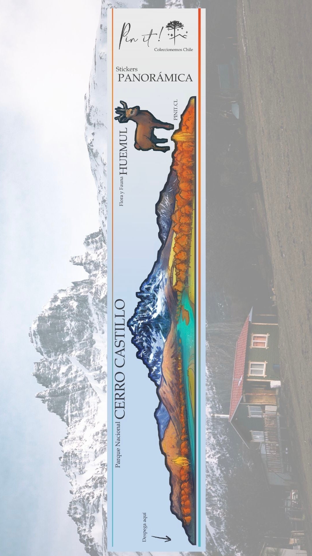 Sticker PANORÁMICA : Cerro Castillo  | CHILE |