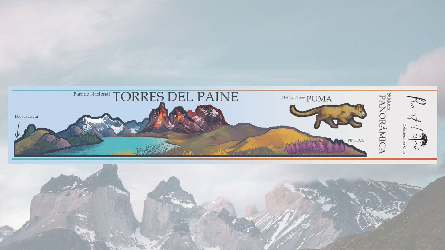 Sticker PANORÁMICA | Torres del Paine |